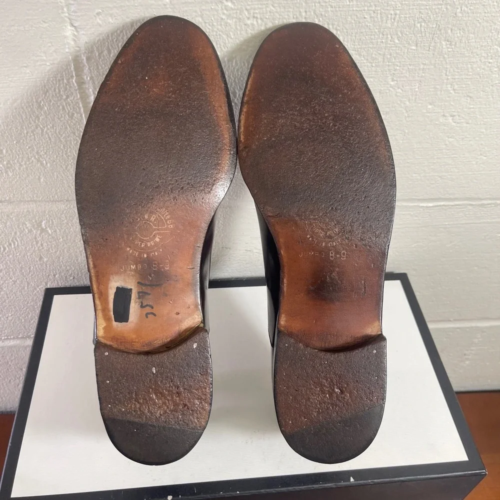 Salvatore Ferragamo Burgundy Leather Cap Toe Oxford Dress Shoes Men's 9.5 D